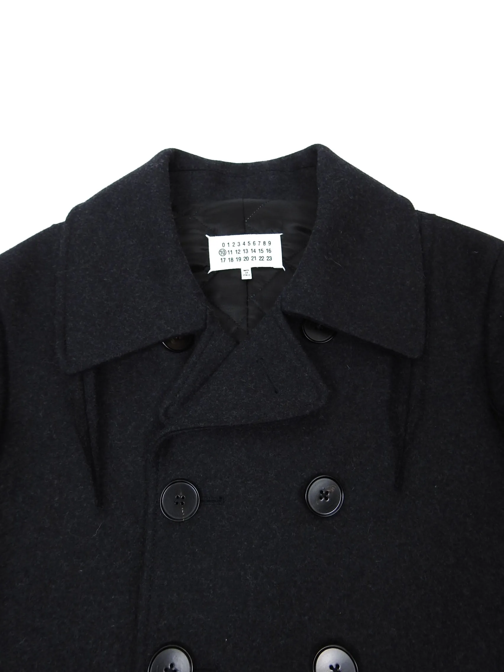 Maison Margiela Charcoal Wool Peacoat Size 48