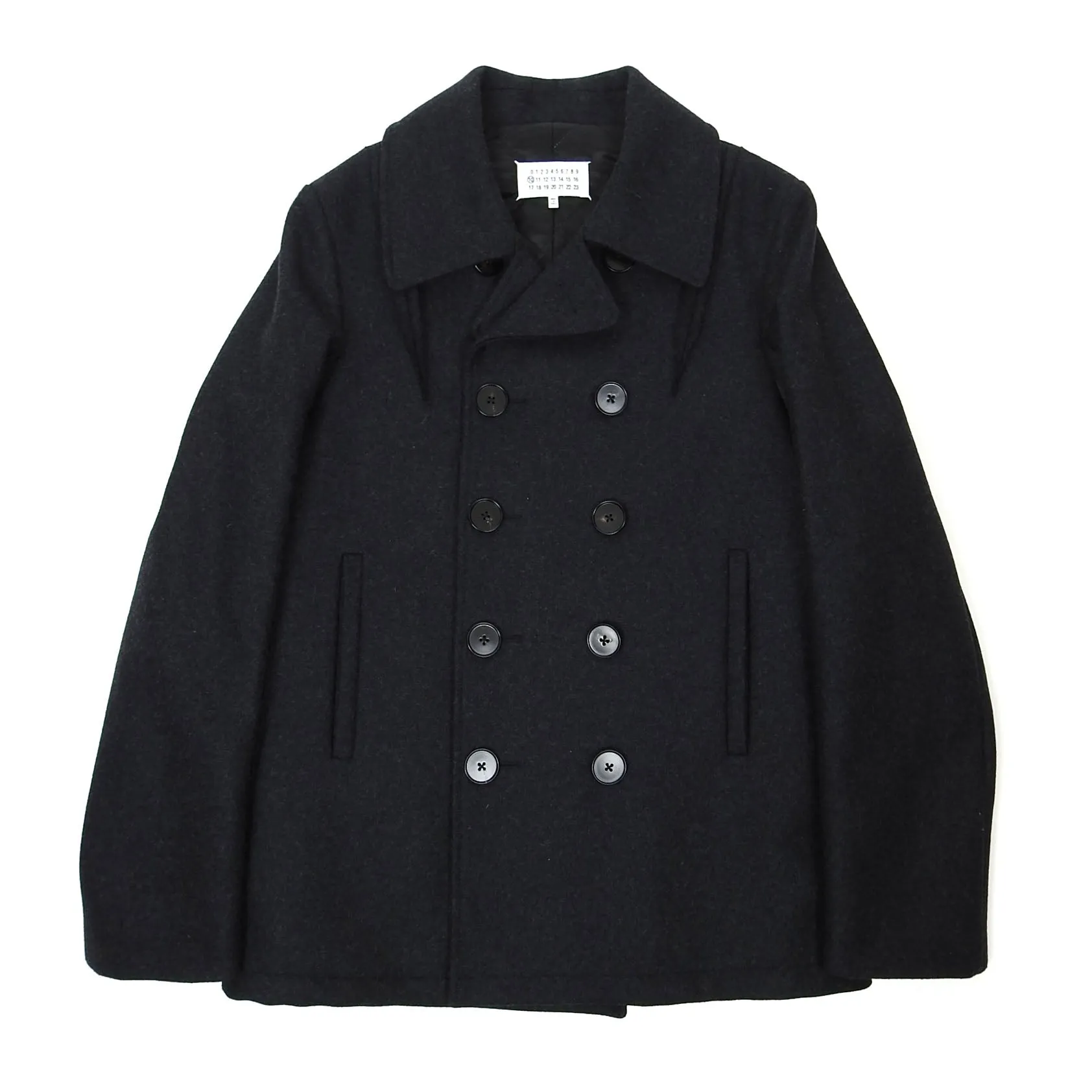 Maison Margiela Charcoal Wool Peacoat Size 48