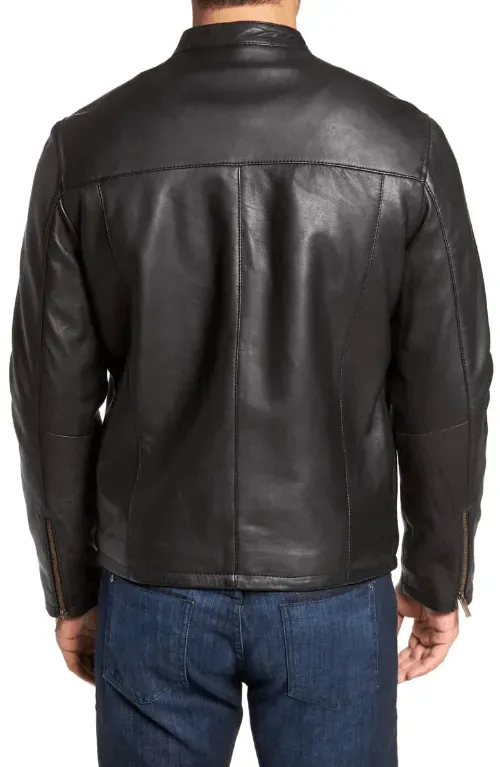 Mens Black Casual Leather Jacket