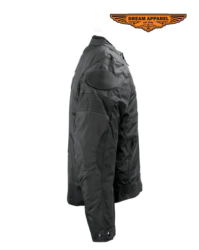 Mens Black Textile Jacket With Certified Armor