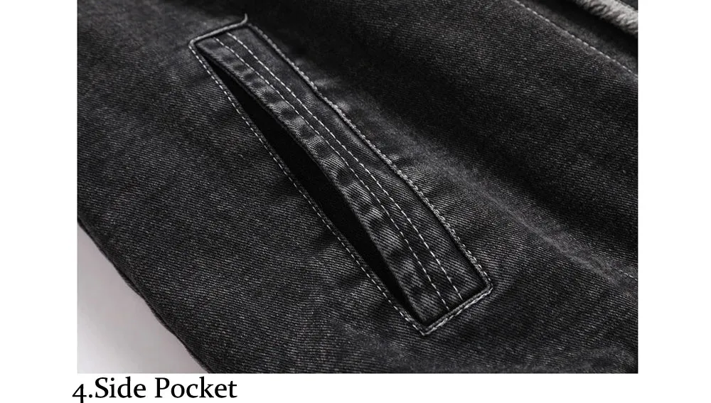 Men's Fleece Lined Thicken Denim Jean Trucker Jacket