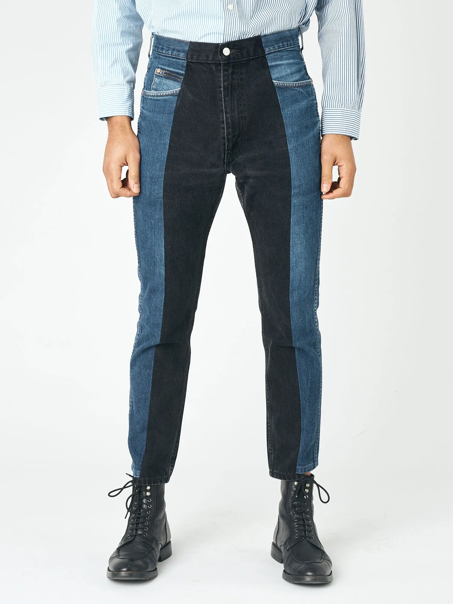 Men's Straight Leg Jean Dark Blue/Black