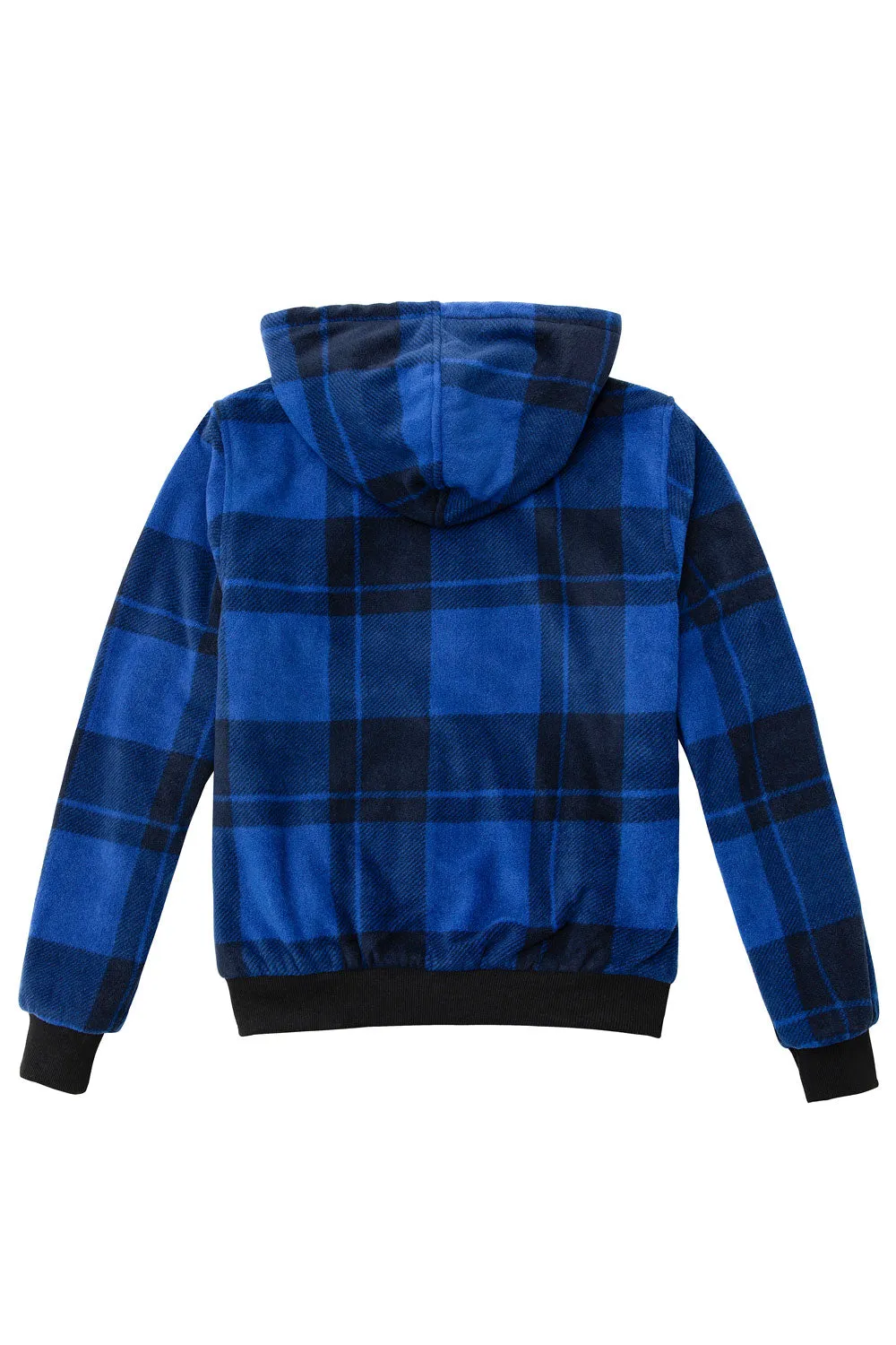 Men's Thick Sherpa Lined Checkered Plaid Hoodie Jacket,Warm Sweatshirt