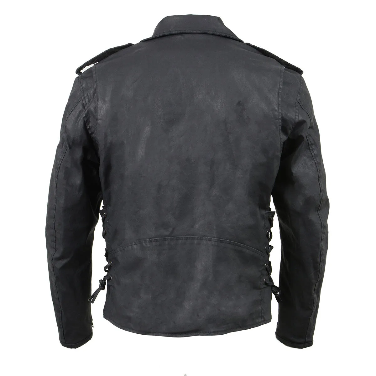 Milwaukee Leather MDM1020 Men's Black Classic 'Waxed' Motorcycle Denim