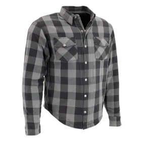 Milwaukee Leather MPM1630 Men's Plaid Flannel Biker Shirt with CE