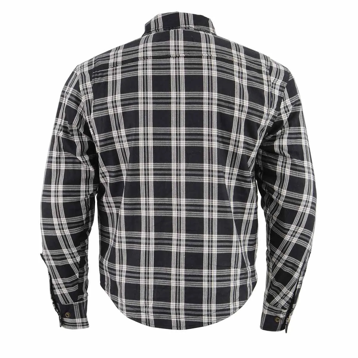 Milwaukee Leather MPM1646 Men's Plaid Flannel Biker Shirt with CE