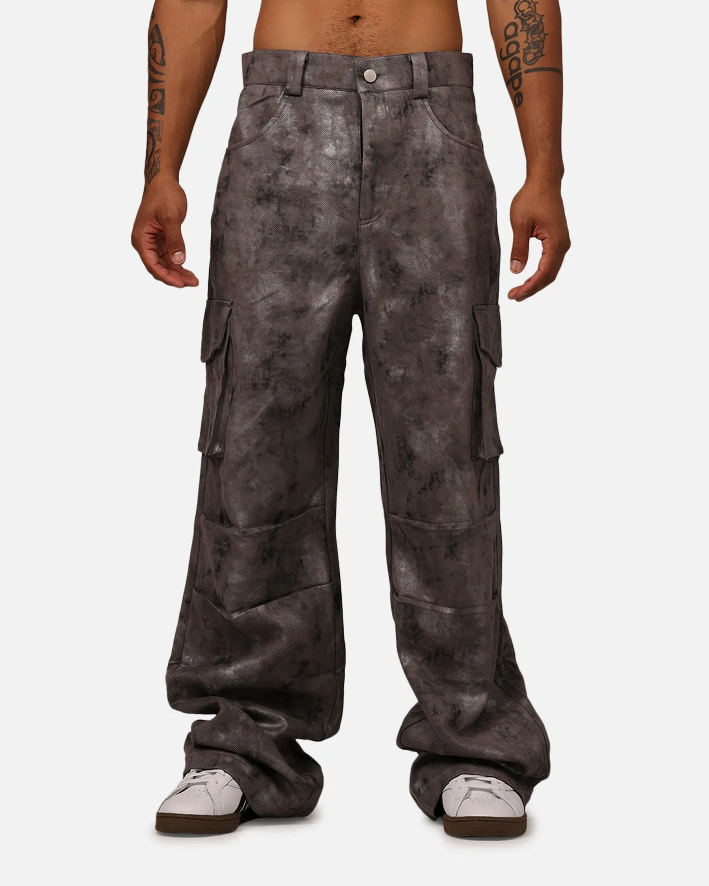 MNML Baggy Dual Sueded Cargo Pants Grey