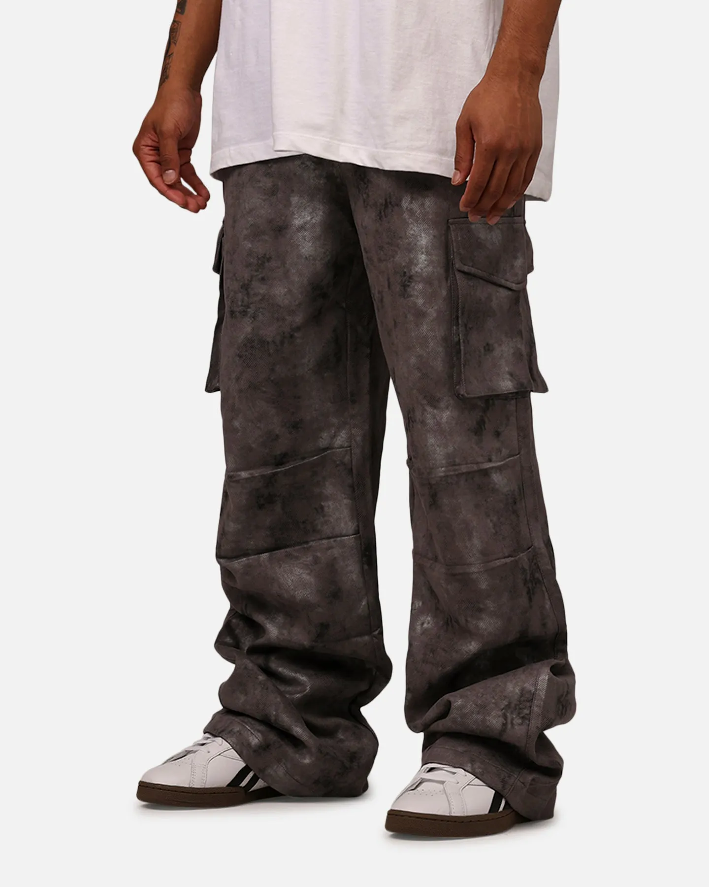 MNML Baggy Dual Sueded Cargo Pants Grey