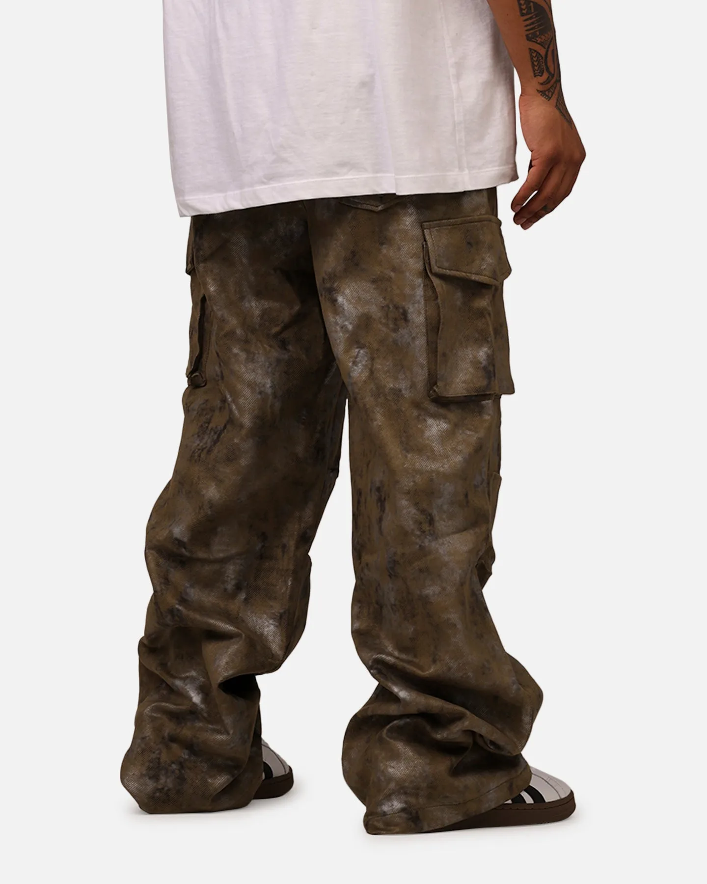 MNML Baggy Dual Sueded Cargo Pants Olive