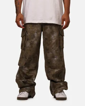 MNML Baggy Dual Sueded Cargo Pants Olive