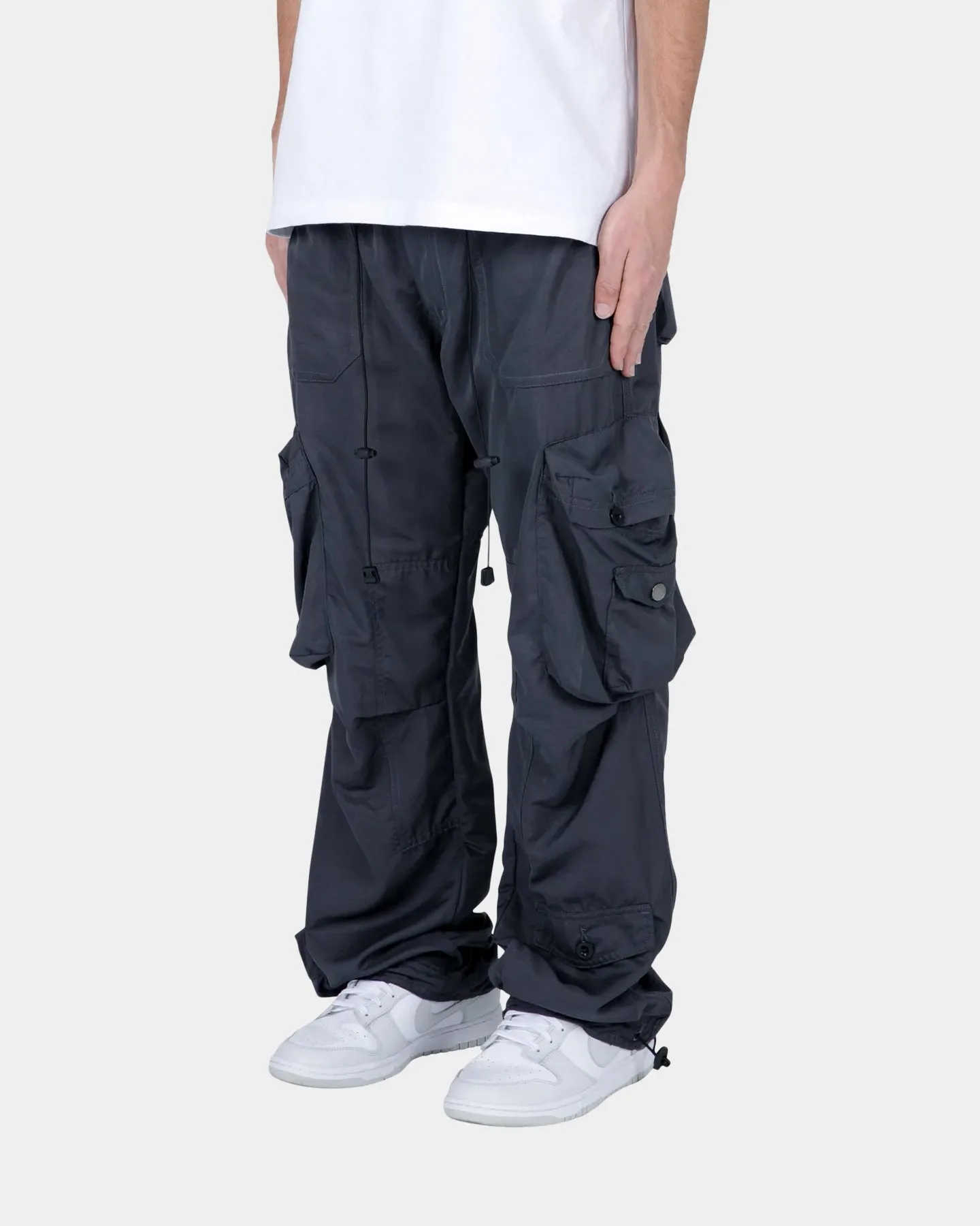 MNML Lightweight Cinch Cargo Pants Faded Black