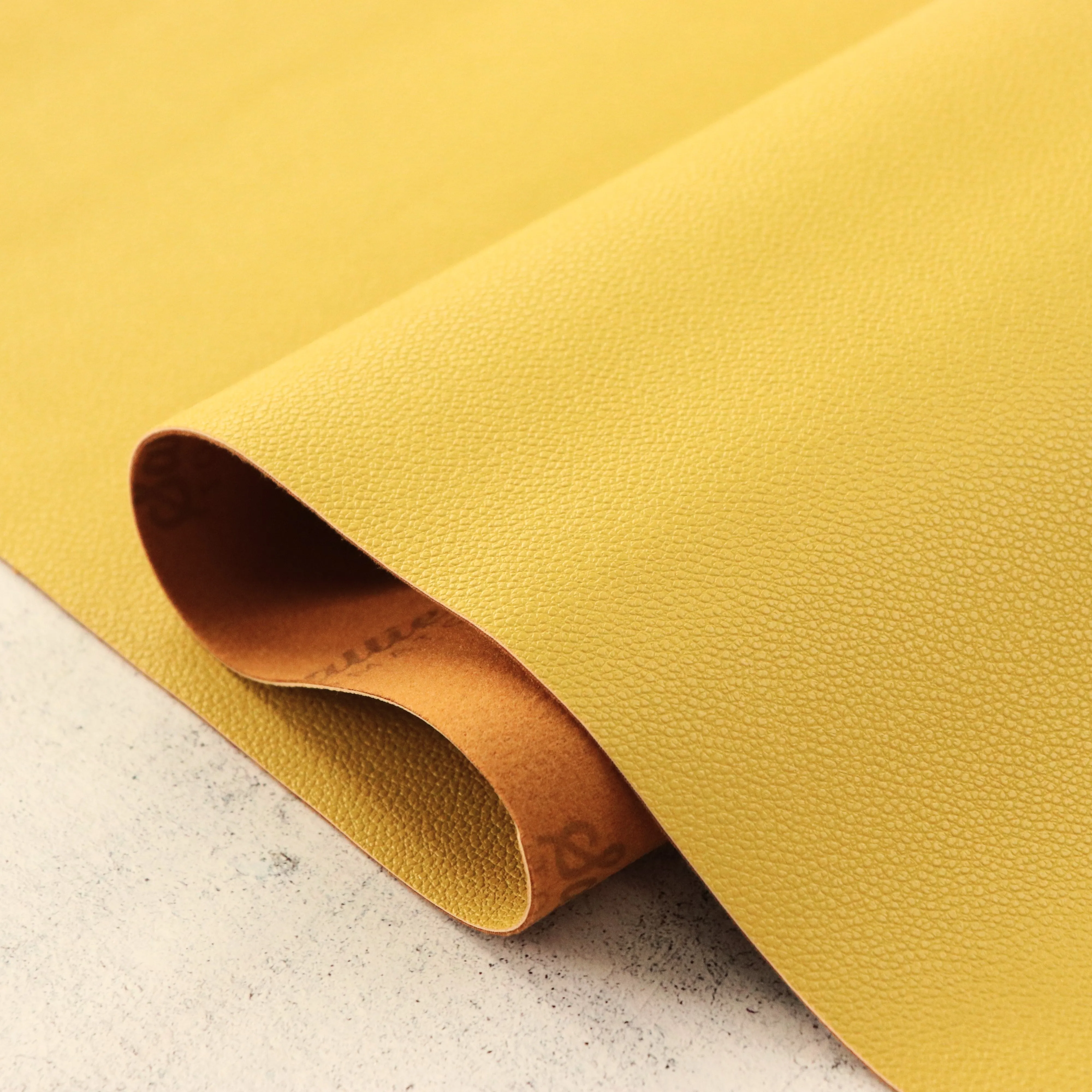 Mustard Pebble Faux Leather