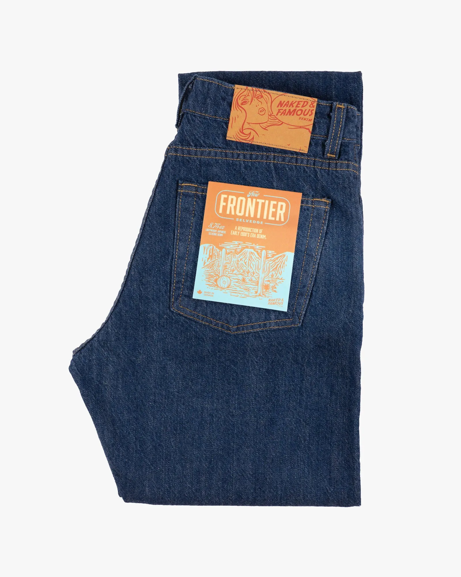 Naked & Famous Denim Arrow Slim Straight Womens Jeans - New Frontier Selvedge