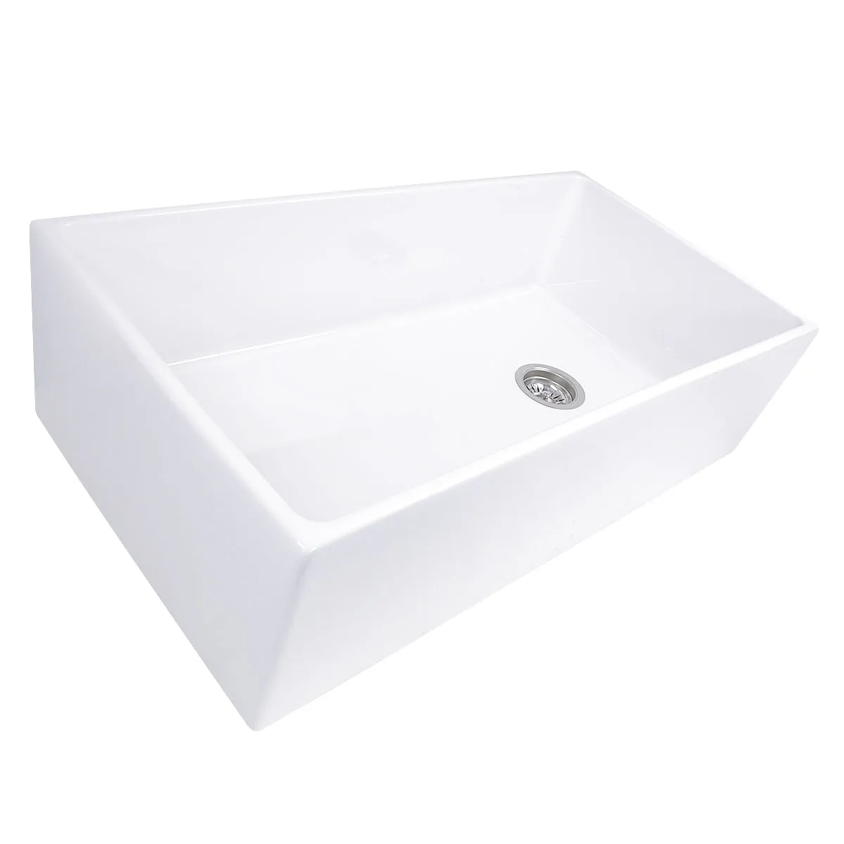 Nantucket Sinks T-FCFS36 36 Inch Farmhouse Sink with Offset Drain and Grid