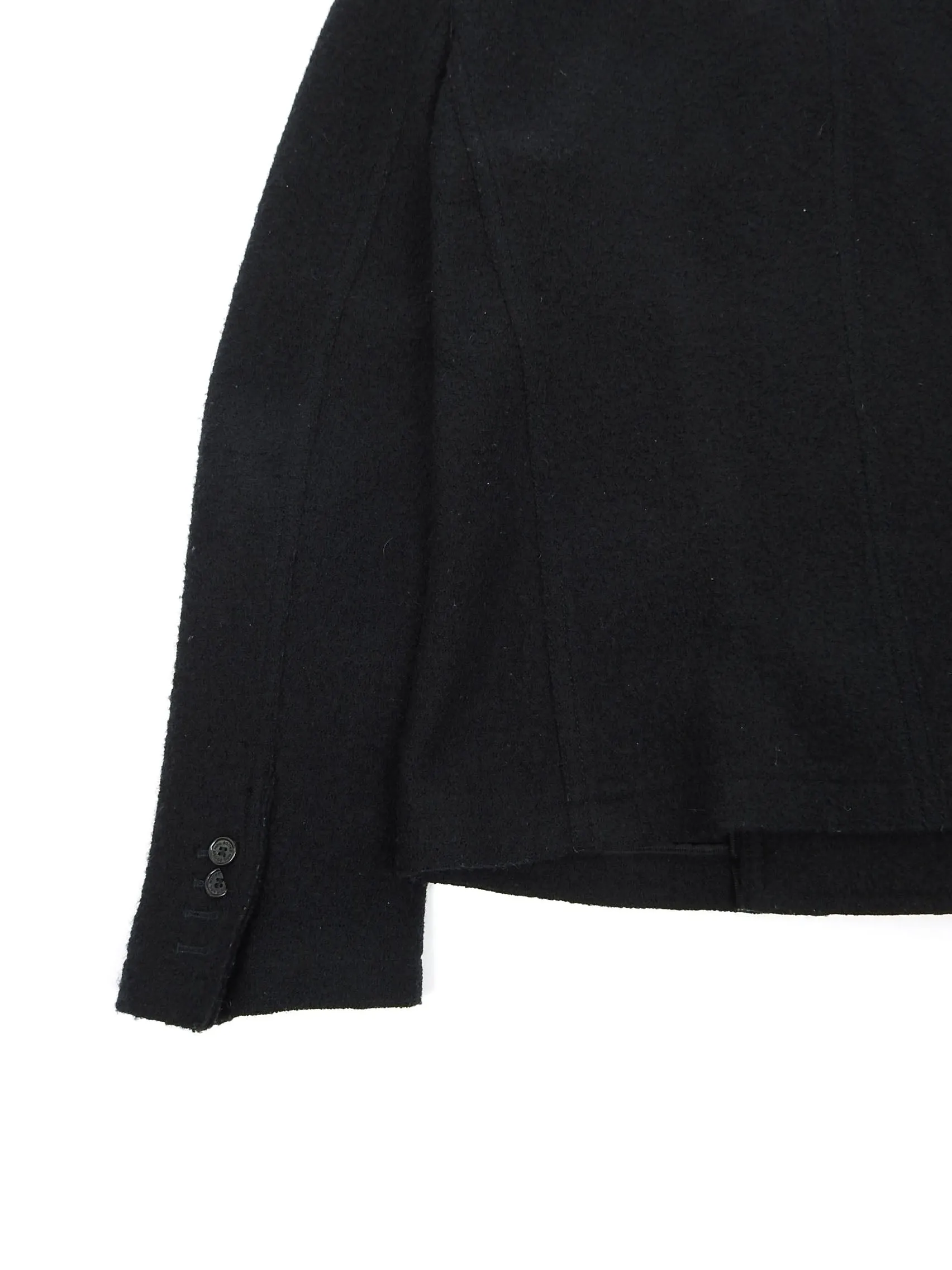 Neil Barrett Black Wool Peacoat Size 50