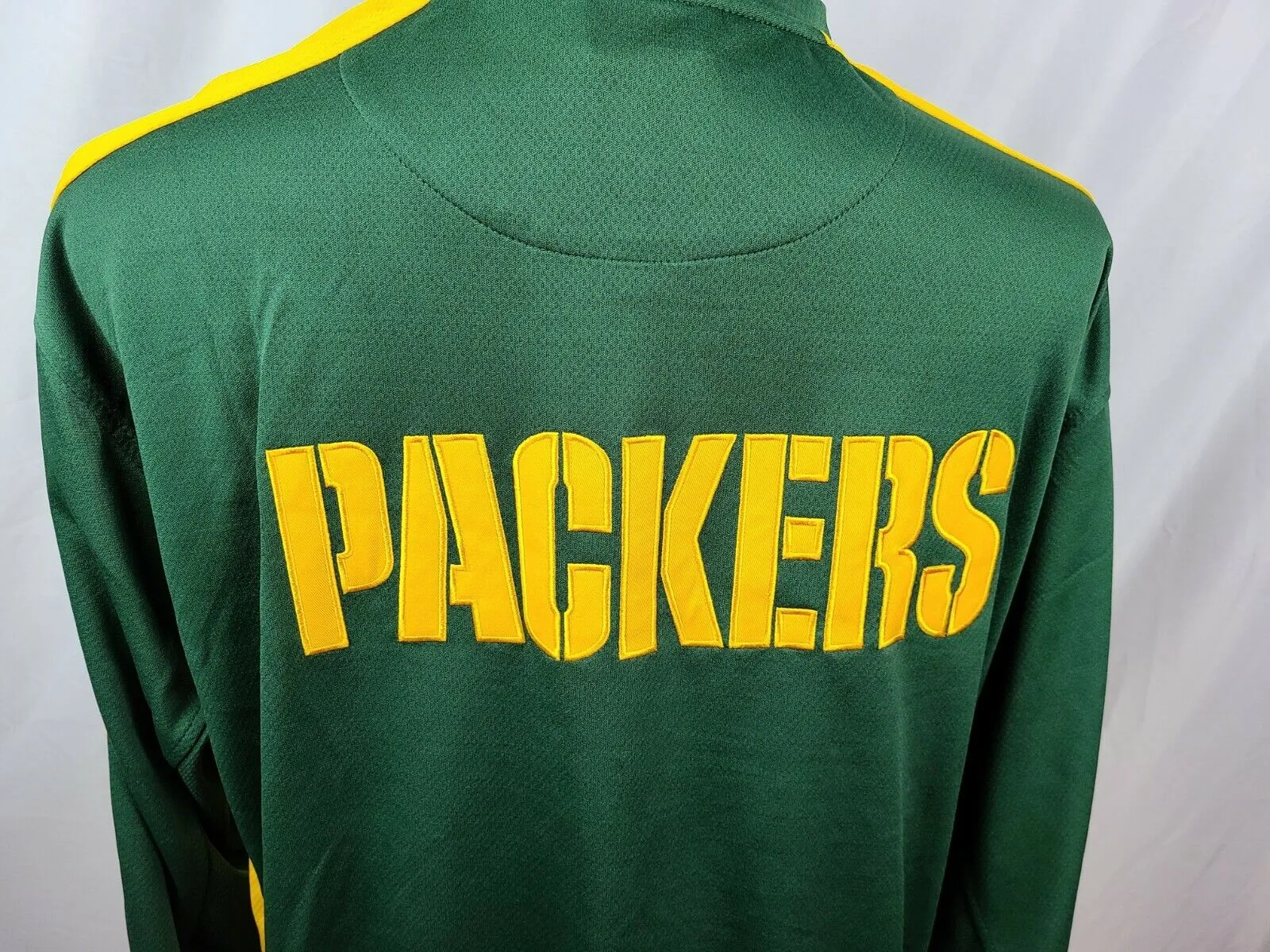 NFL Team Apparel Green Bay Packers Full Zip Athletic Track Jacket Size XL