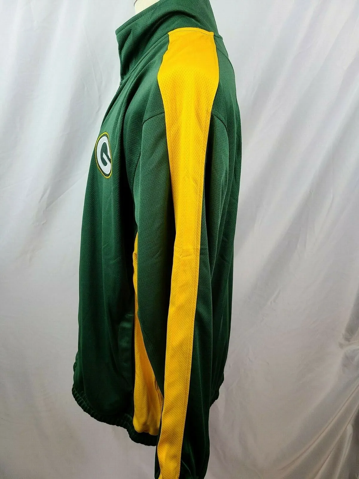 NFL Team Apparel Green Bay Packers Full Zip Athletic Track Jacket Size XL