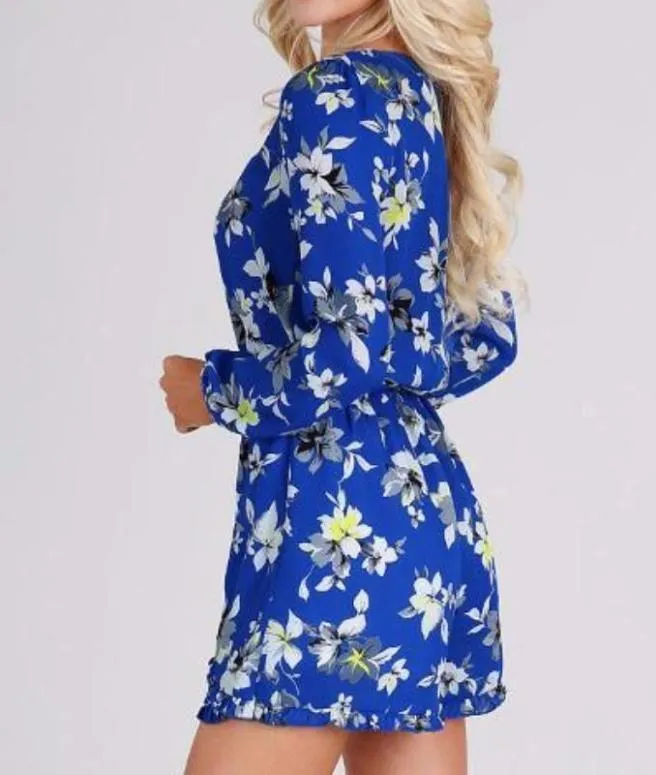 Nikibiki Blue Floral Romper