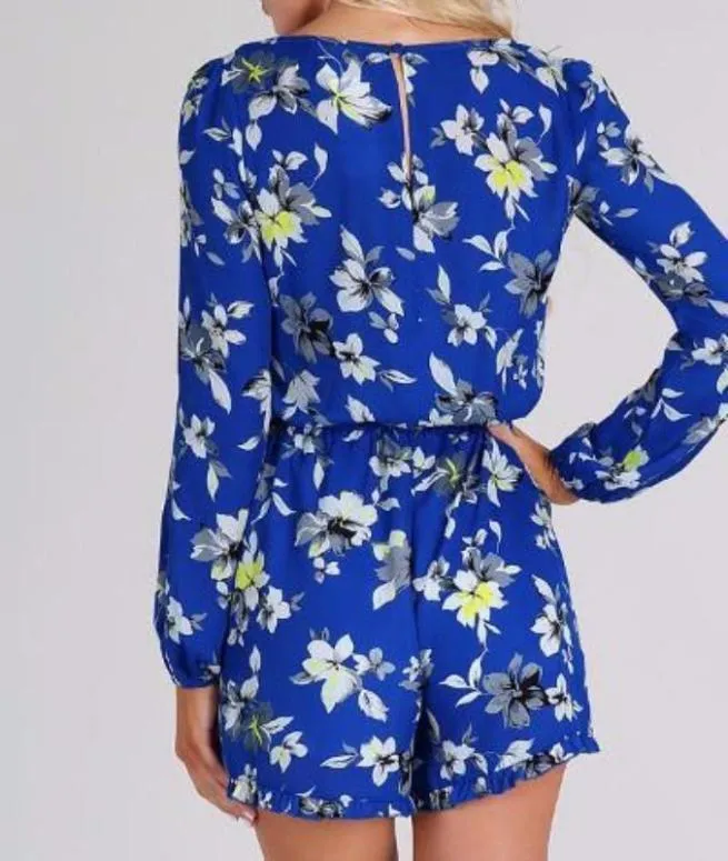 Nikibiki Blue Floral Romper