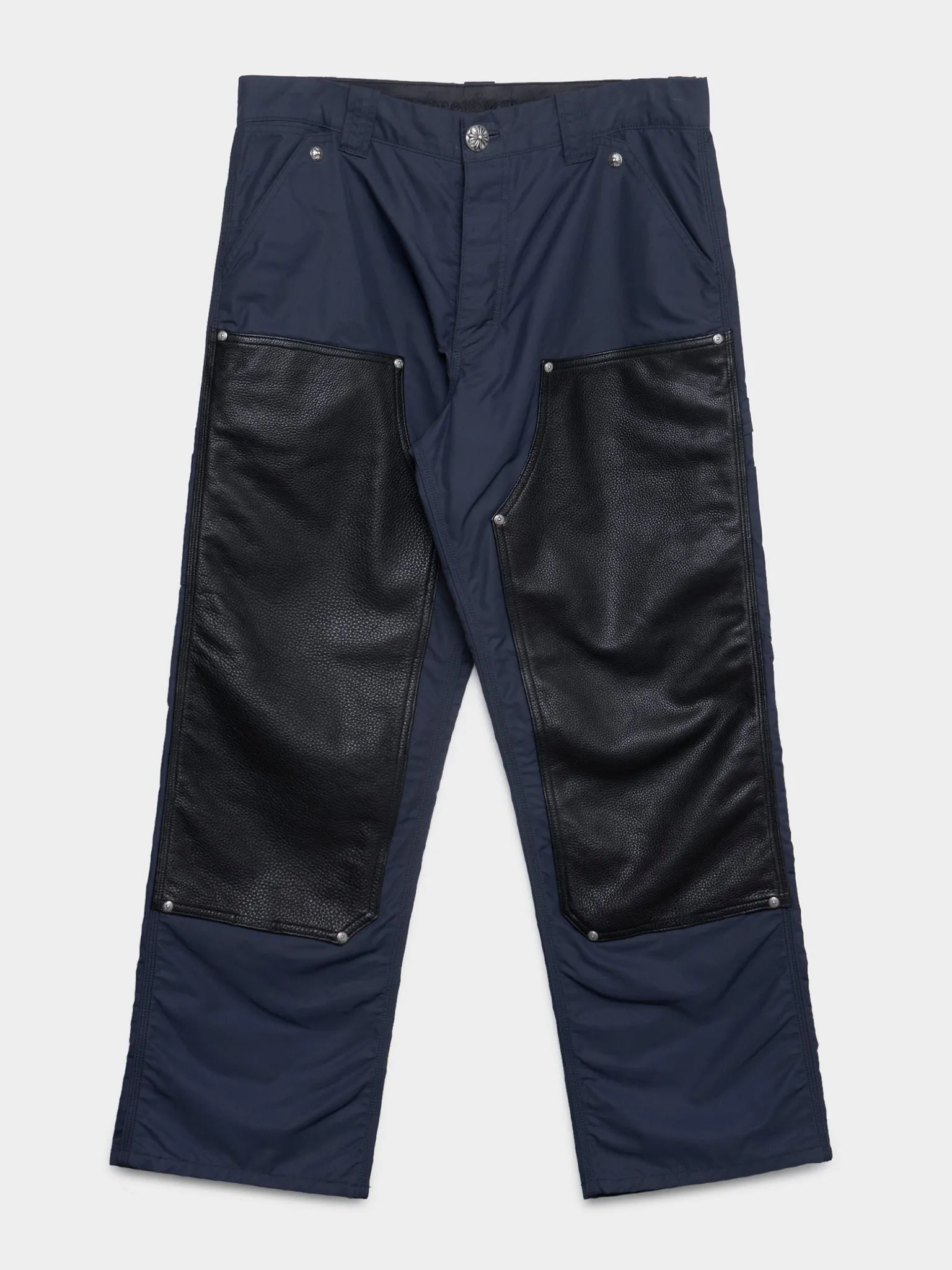 Nylon & Leather Carpenter Pants - Yellow Patch