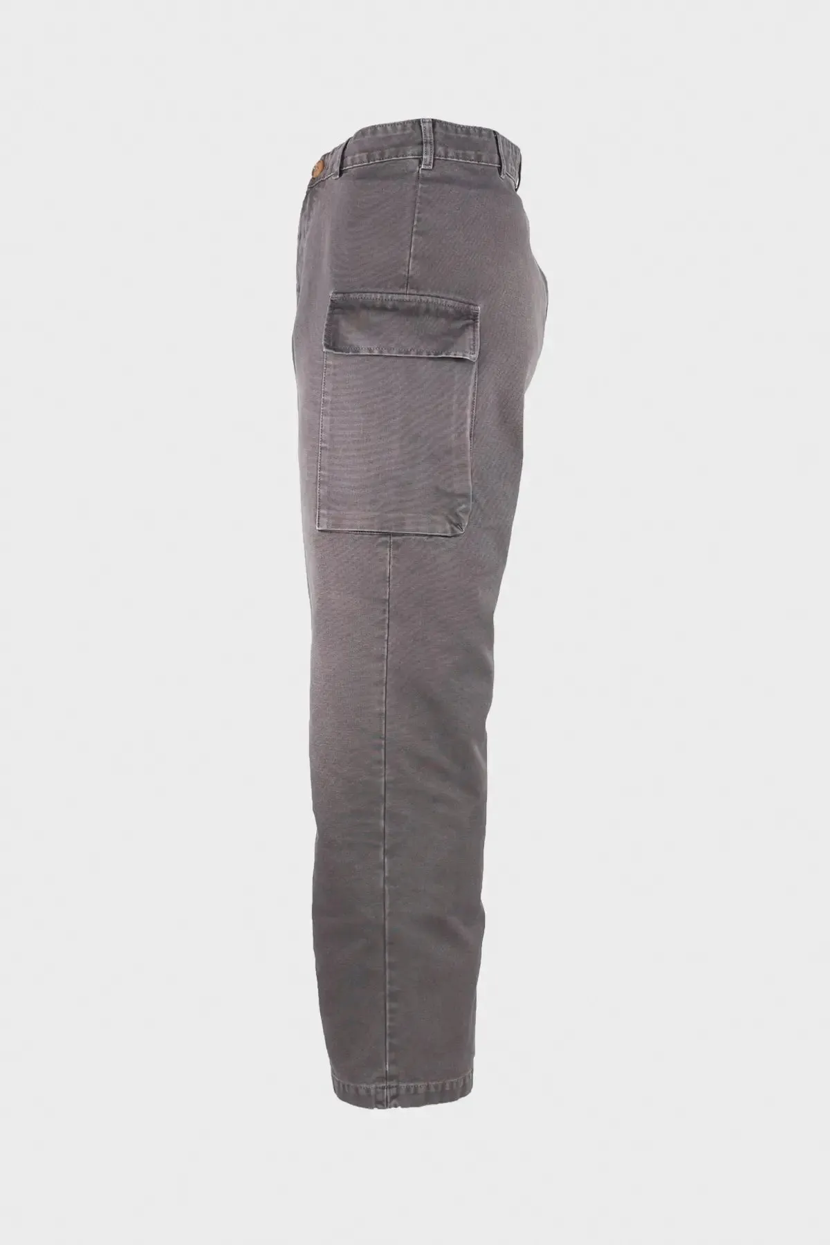 Overdyed Cotton Canvas Cargo Pants - Dolphin Grey