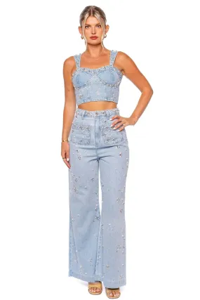 PatBo Hand Beaded Jeans