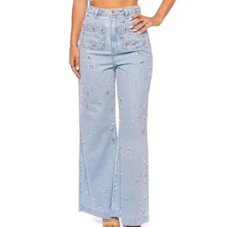 PatBo Hand Beaded Jeans