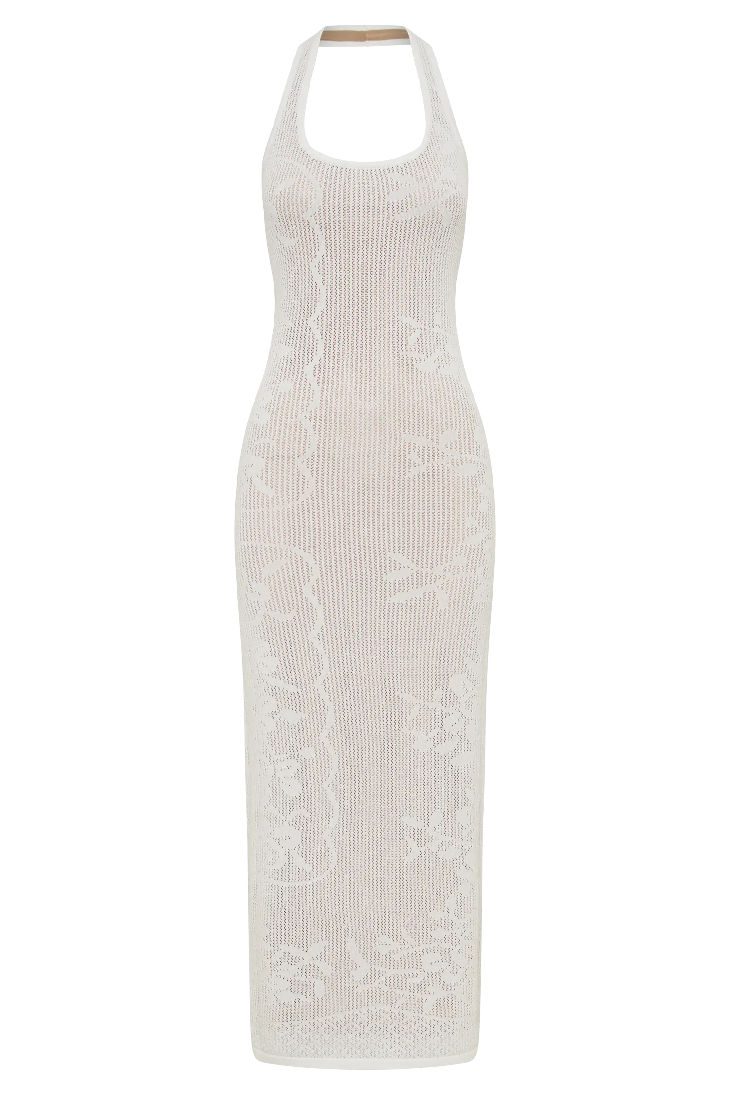 Patrizia Knit Halter Maxi Dress - Ivory