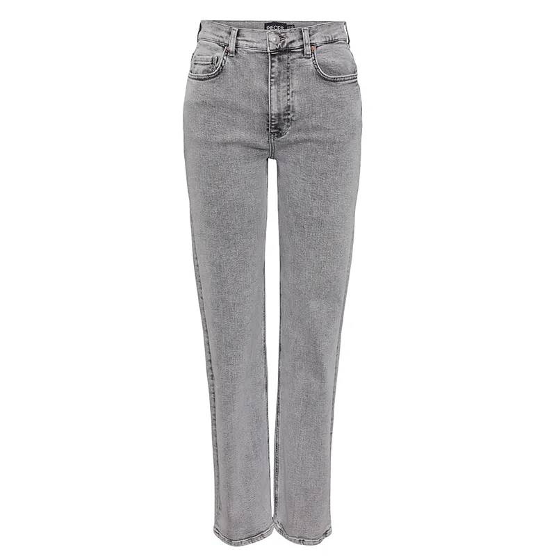 Pieces Fleur Mid Waist Straight Jeans