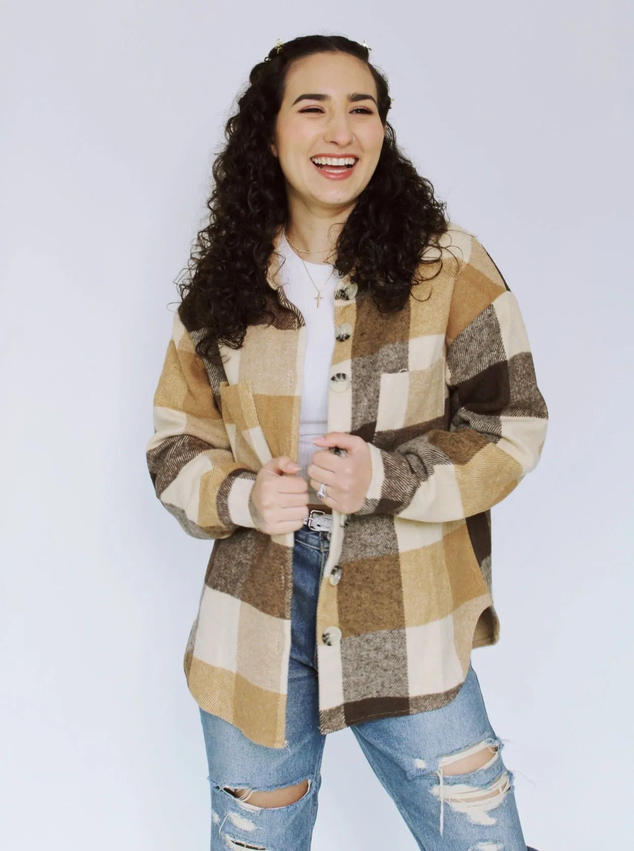 PIPER PLAID SHACKET