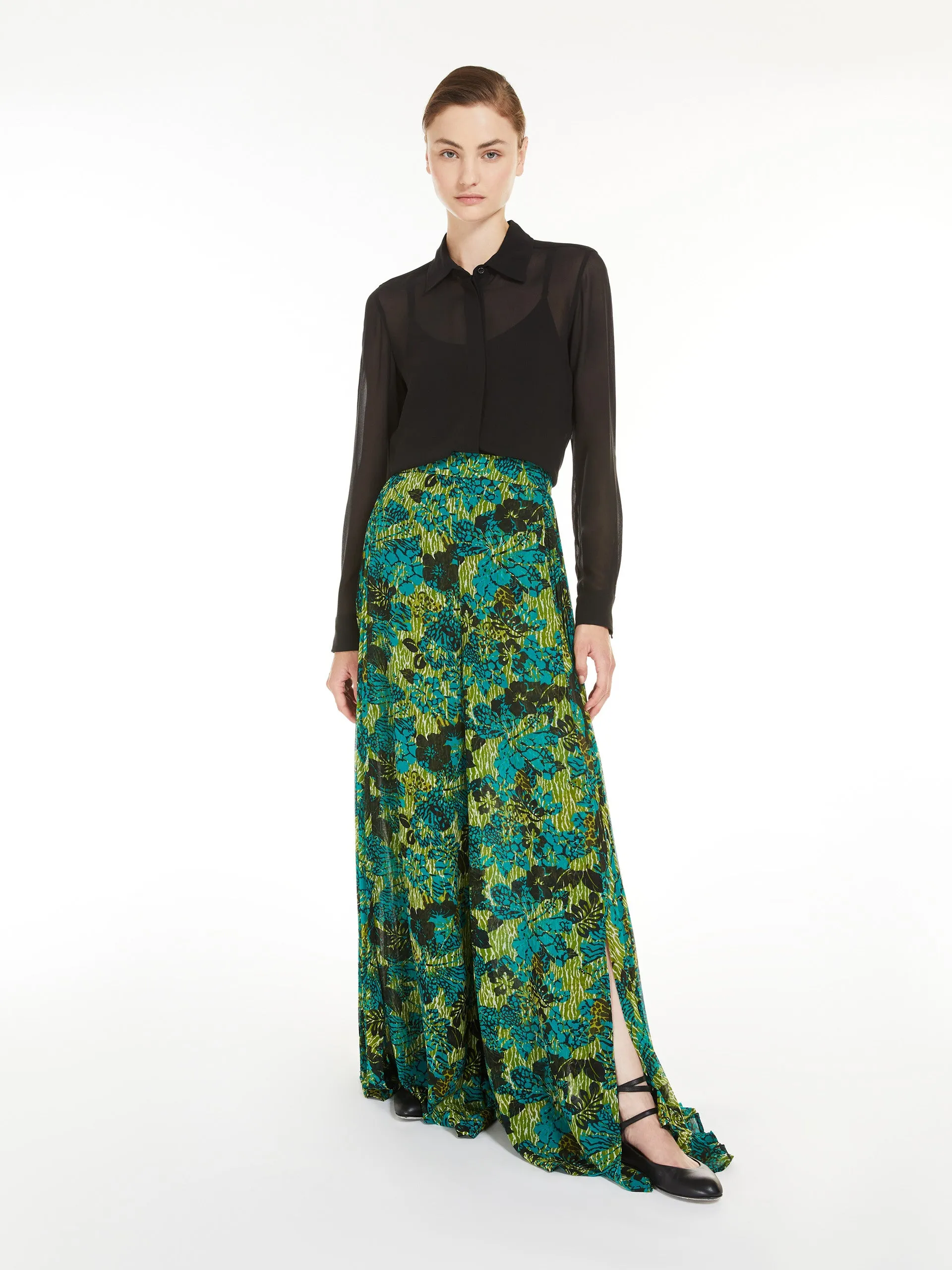 Printed georgette culottes