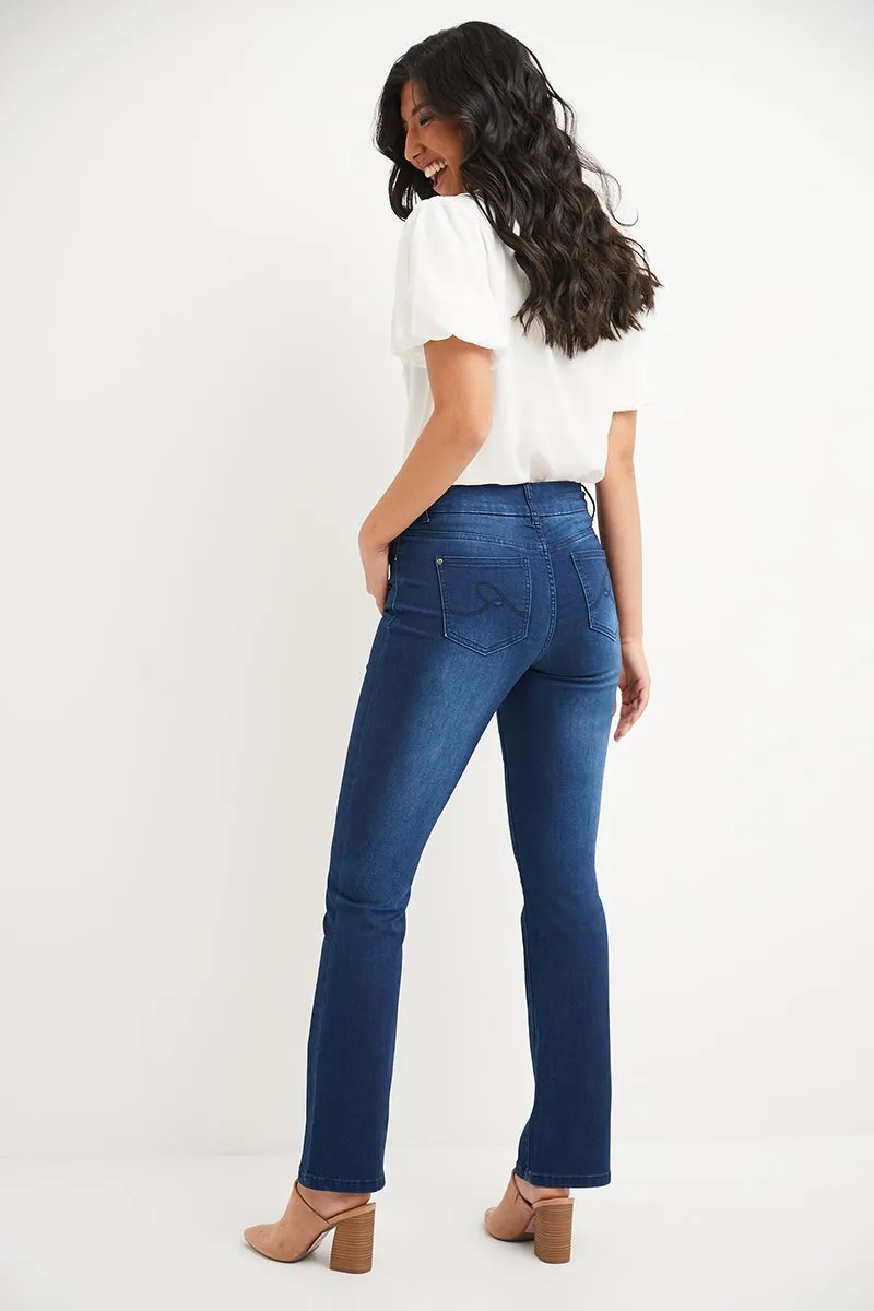 Pull-on Bootcut Jeans with real pockets