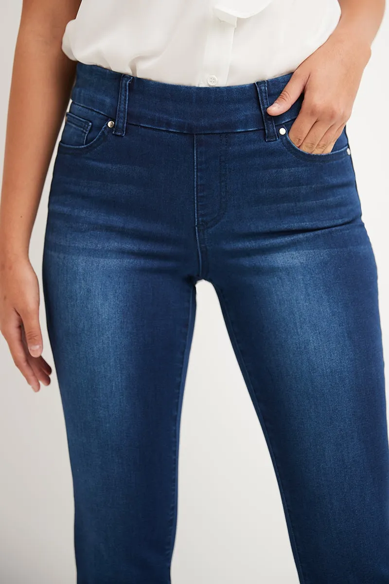 Pull-on Bootcut Jeans with real pockets