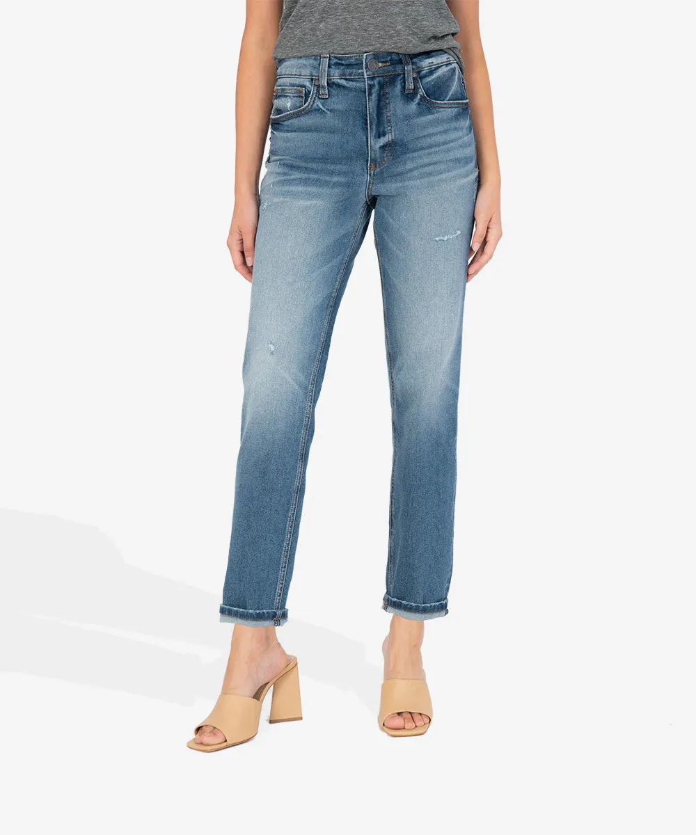 Rachael High Rise Fab Ab Mom Jean 1" Roll