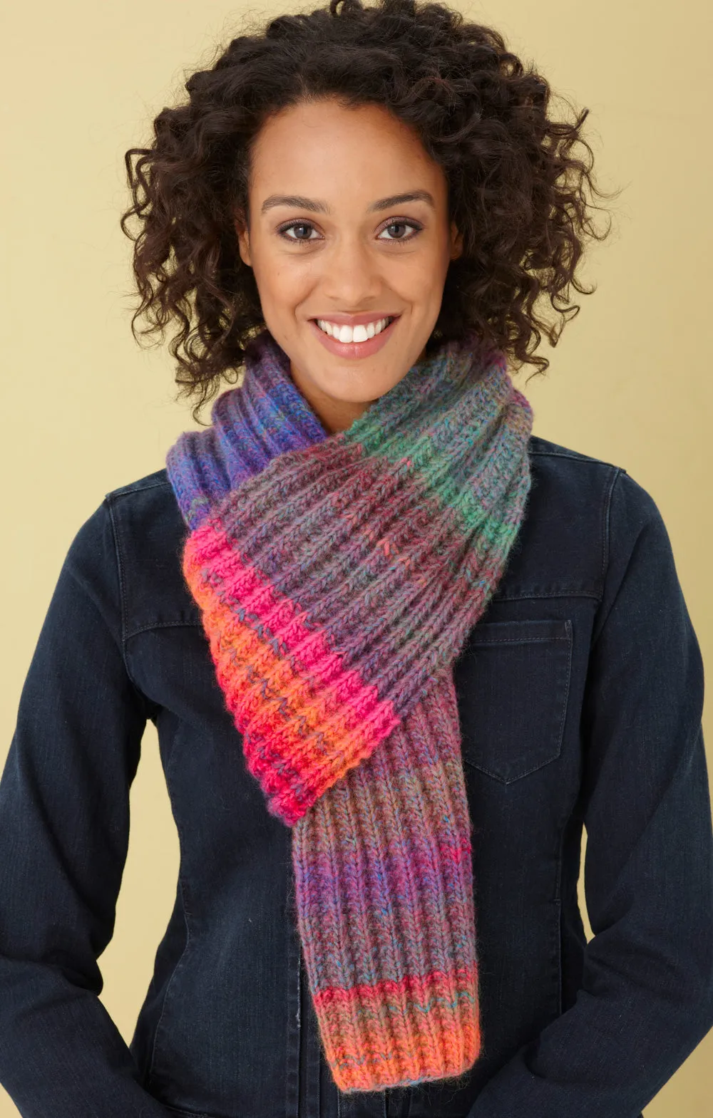 Rainbow Ridge Scarf Pattern (Knit) - Version 2