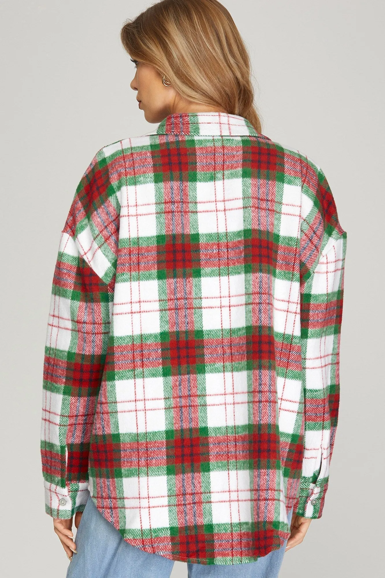 Red & Green Plaid Shacket