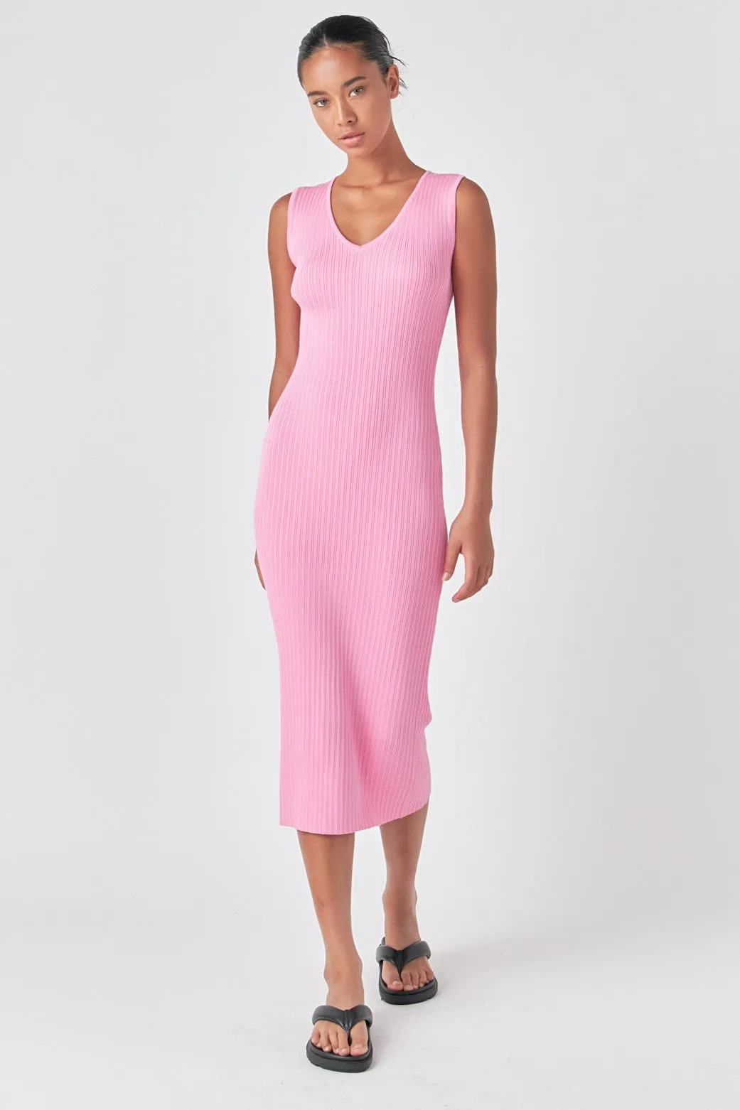 Ribbed Sleeveless Maxi Dress