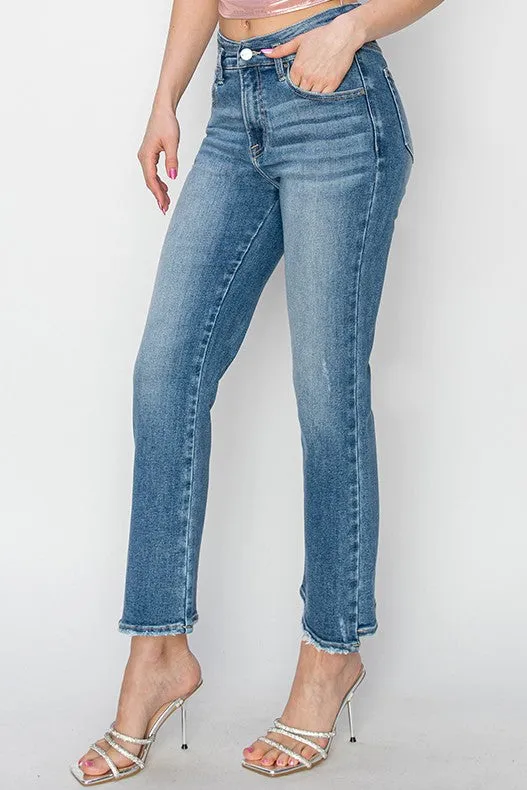 Risen Jeans - High Rise Slim Straight Jeans - RDP5647