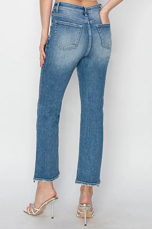 Risen Jeans - High Rise Slim Straight Jeans - RDP5647