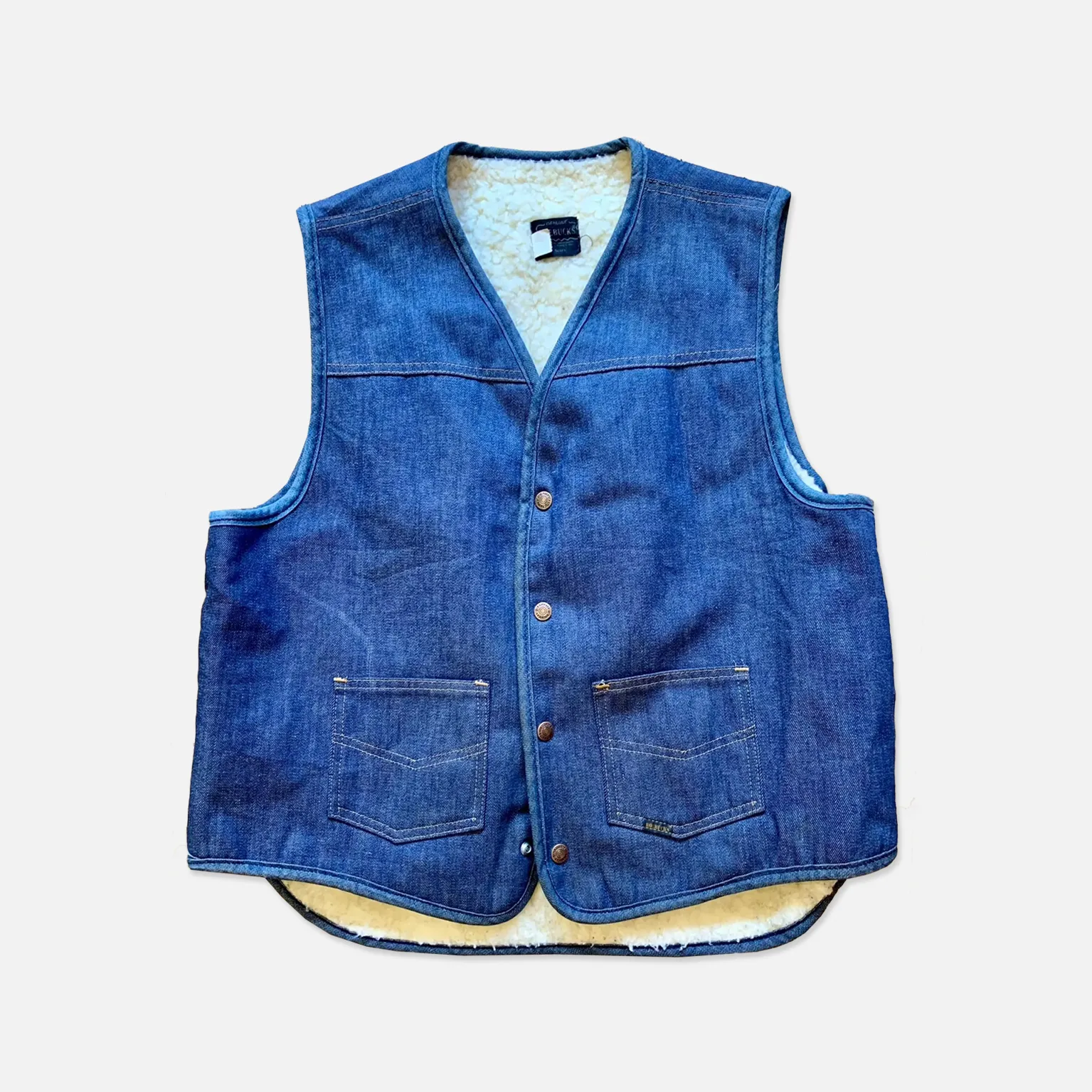 Roebucks 1970s Vintage Denim Vest