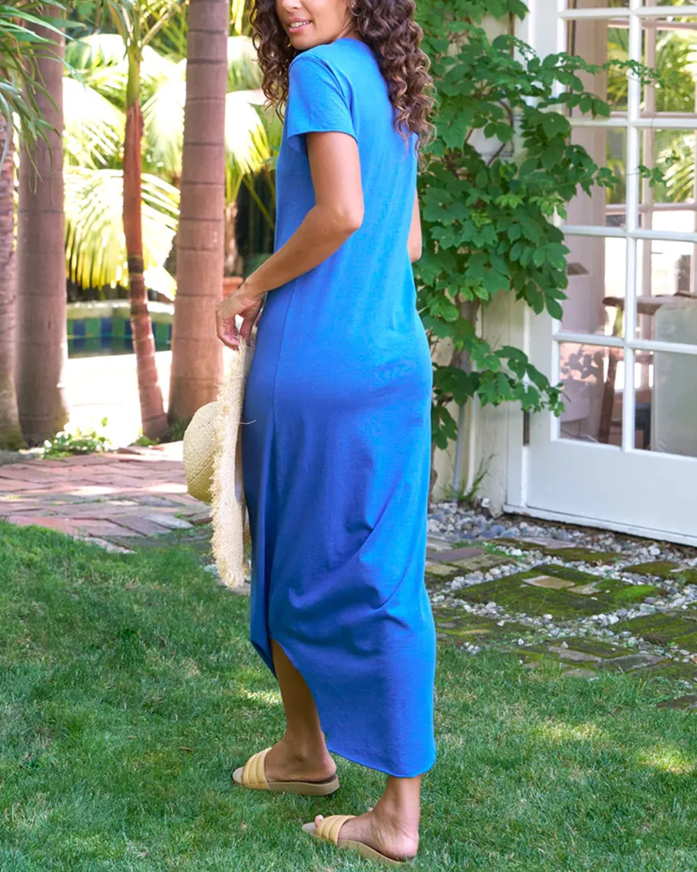 Royal Blue Harper Tee Maxi Dress