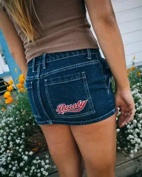 Rusty Billie Low Rise Denim Mini Skirt