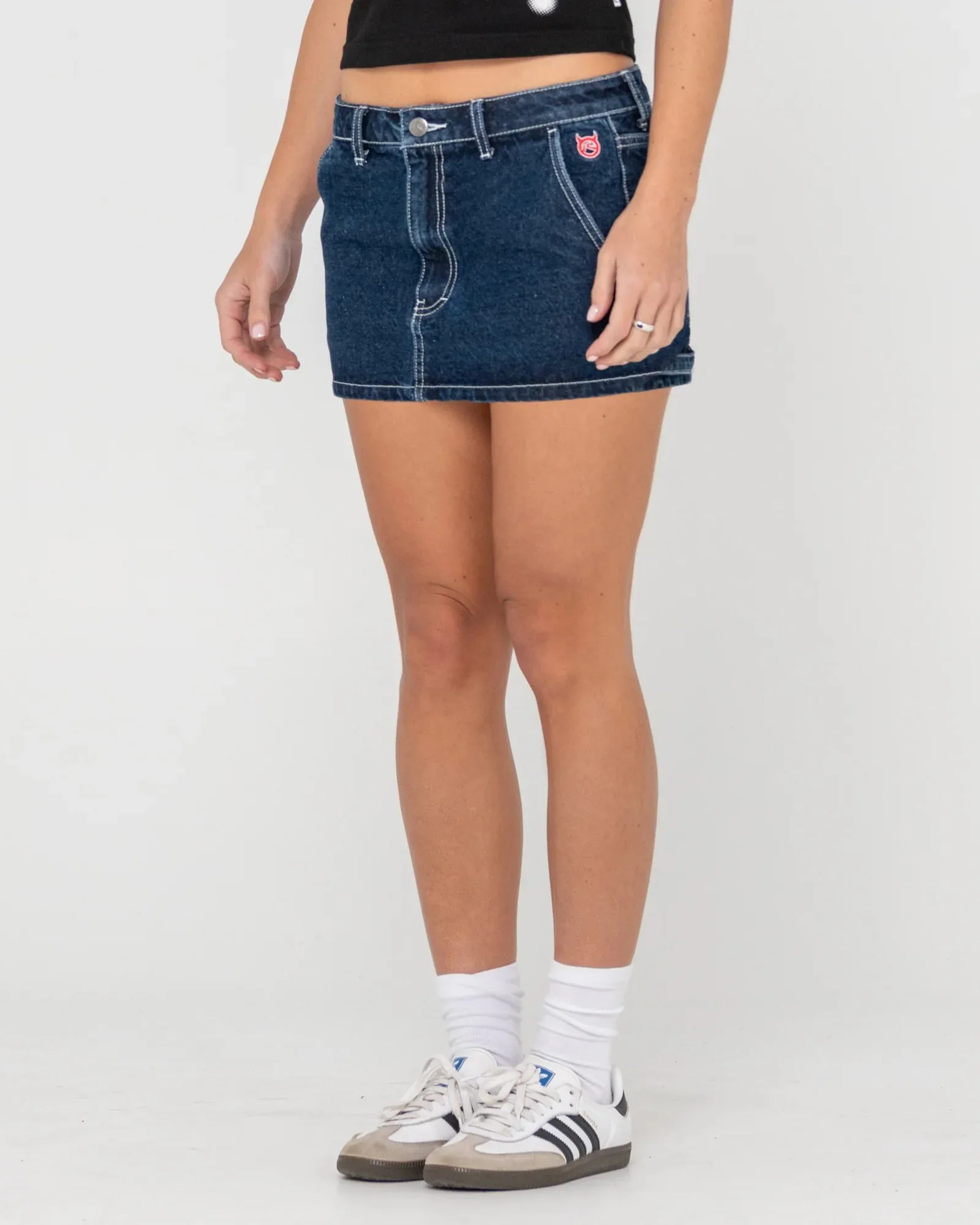 Rusty Billie Low Rise Denim Mini Skirt