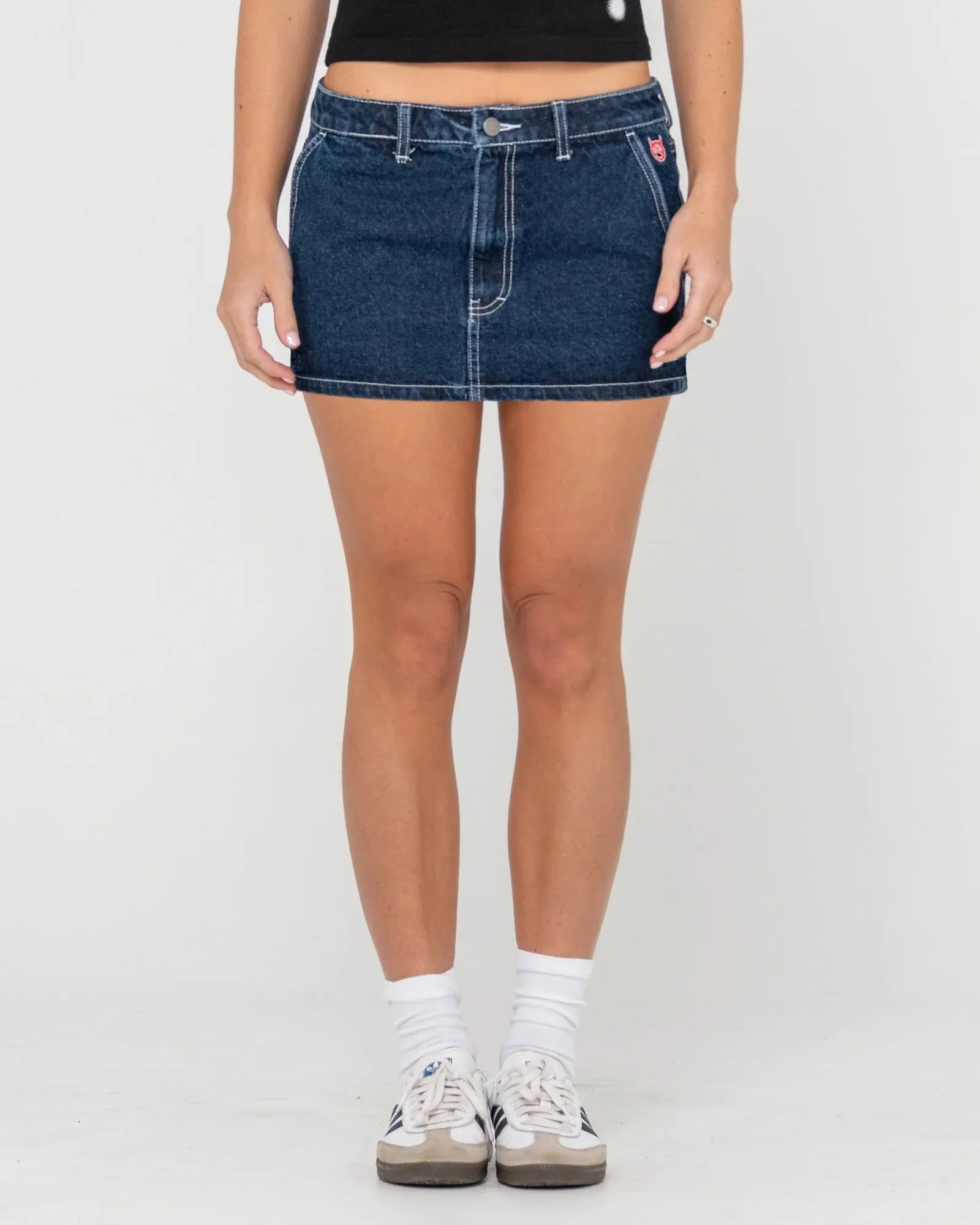 Rusty Billie Low Rise Denim Mini Skirt