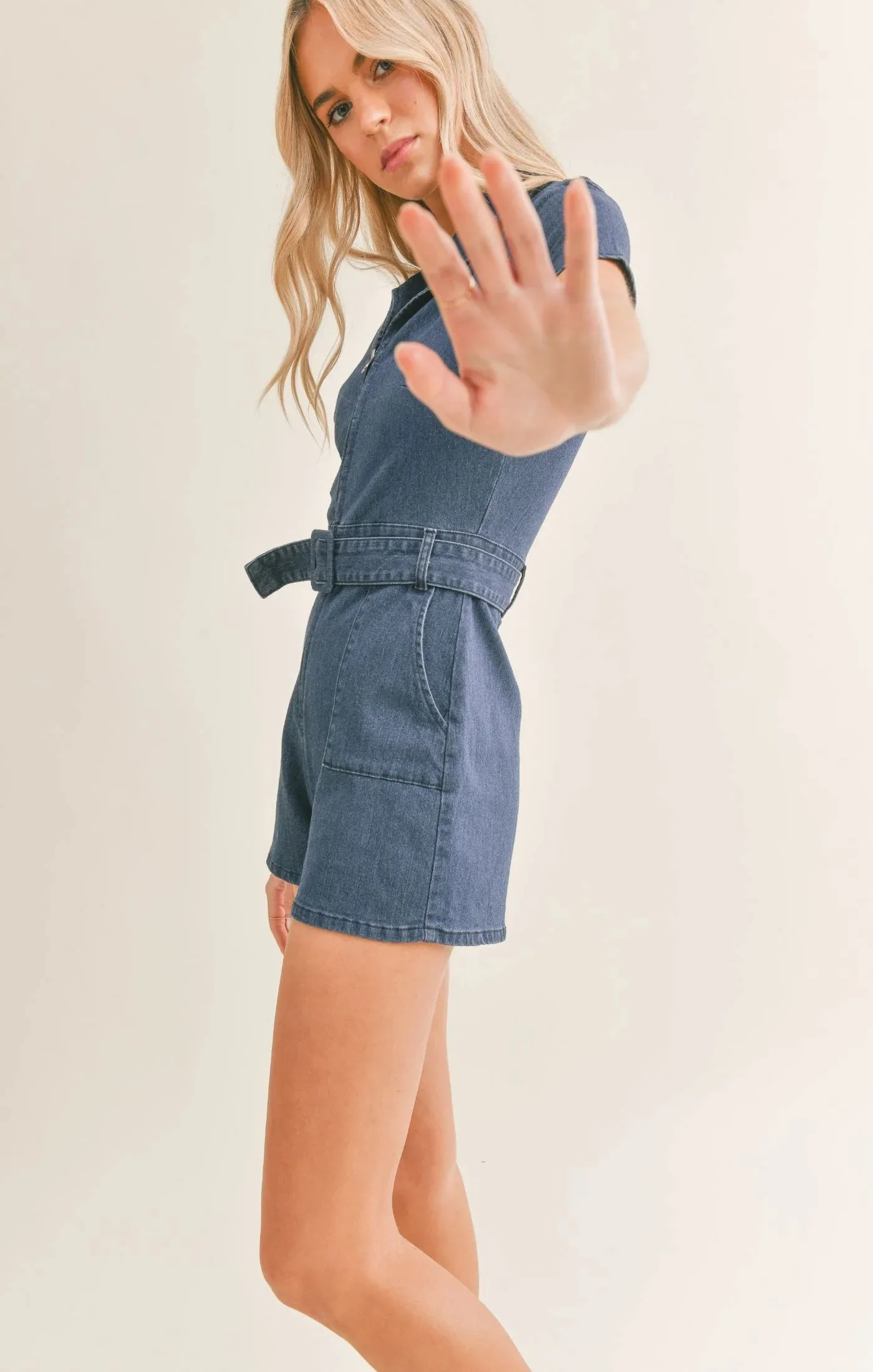 Sadie & Sage Jessica Denim Romper