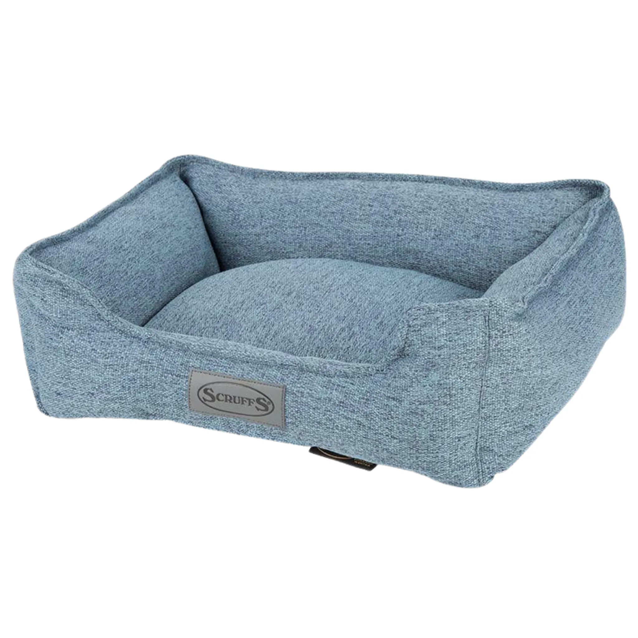 Scruffs Manhattan Box Dog Bed Fully Machine Washable Denim Blue Small & Medium