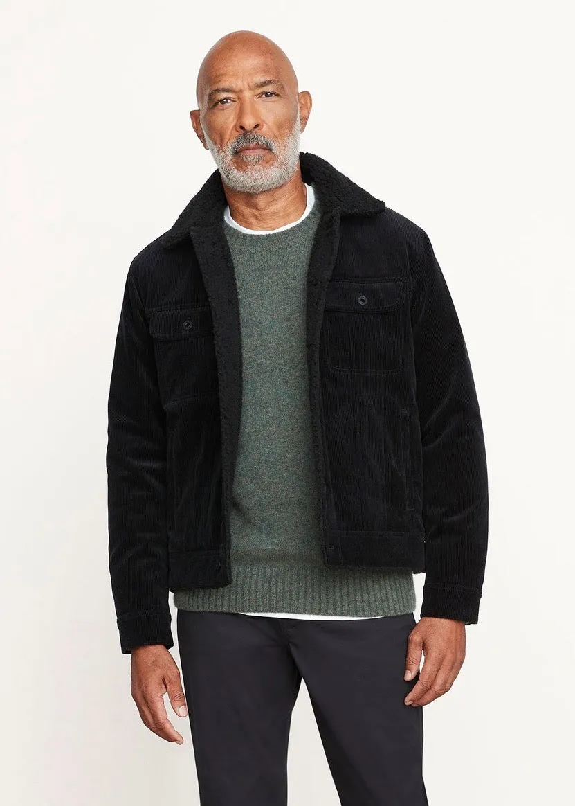 Sherpa Lined Corduroy Jacket (Washed Black)