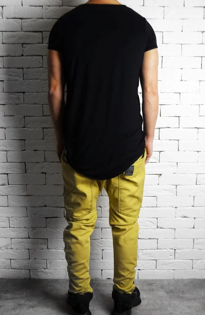 Side Pocket Jeans - Mustard