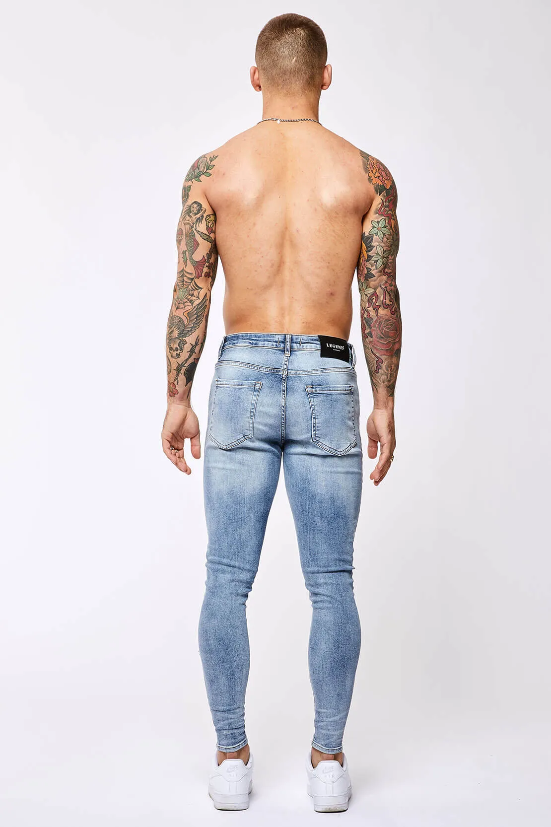 SKINNY FIT JEANS - LIGHT BLUE OVERDYE