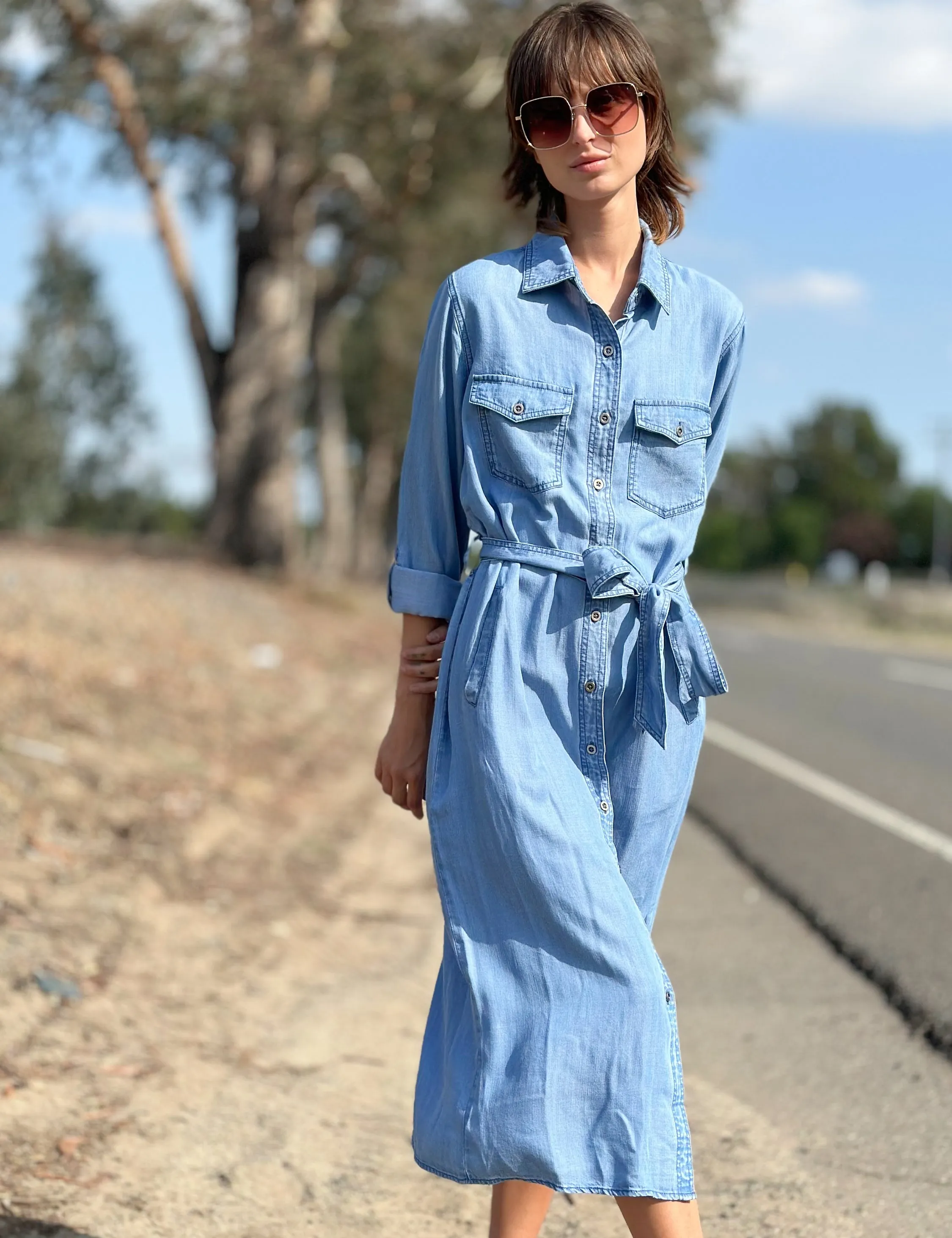 Soft Denim Shirtdress